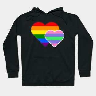 Trigender Double Heart Hoodie